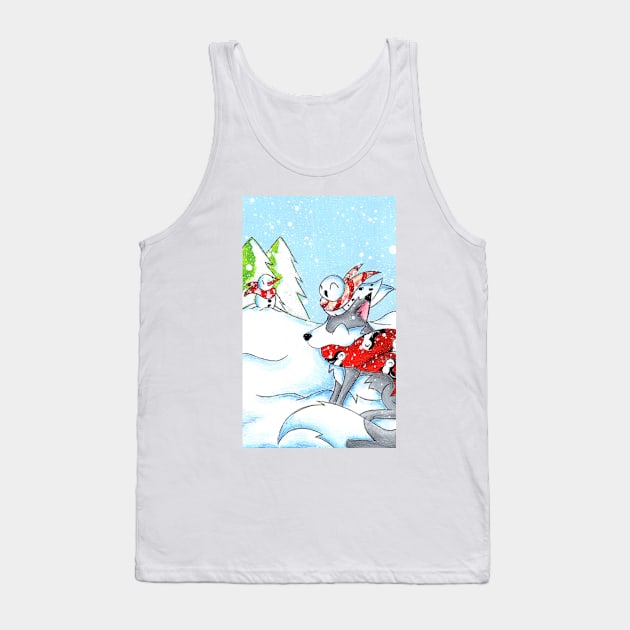 Snowy Friends Tank Top by KristenOKeefeArt